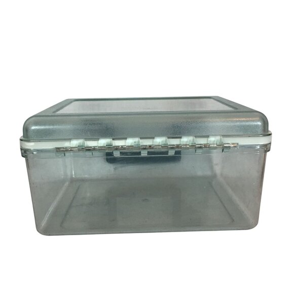 Plastic Storage Box With Hinged Lid FISHING TACKLE 10 X 8X 5 Clear Water Tight - Picture 6 of 8